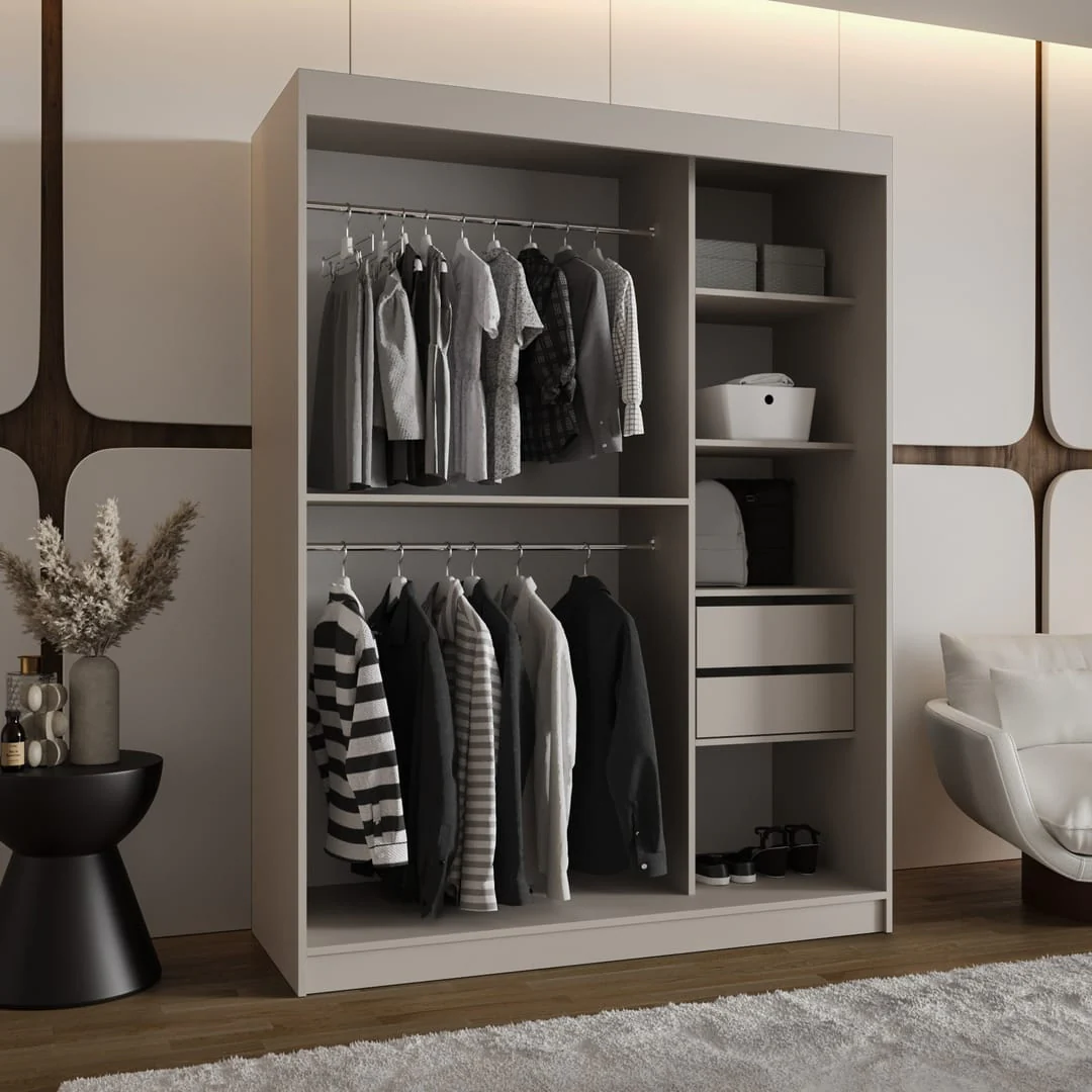 Bahrain III Sliding Door Wardrobe 150cm - Image 12