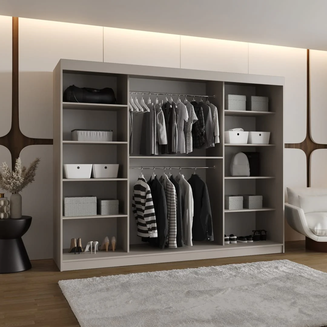 Bahrain III Sliding Door Wardrobe 250cm - Image 4