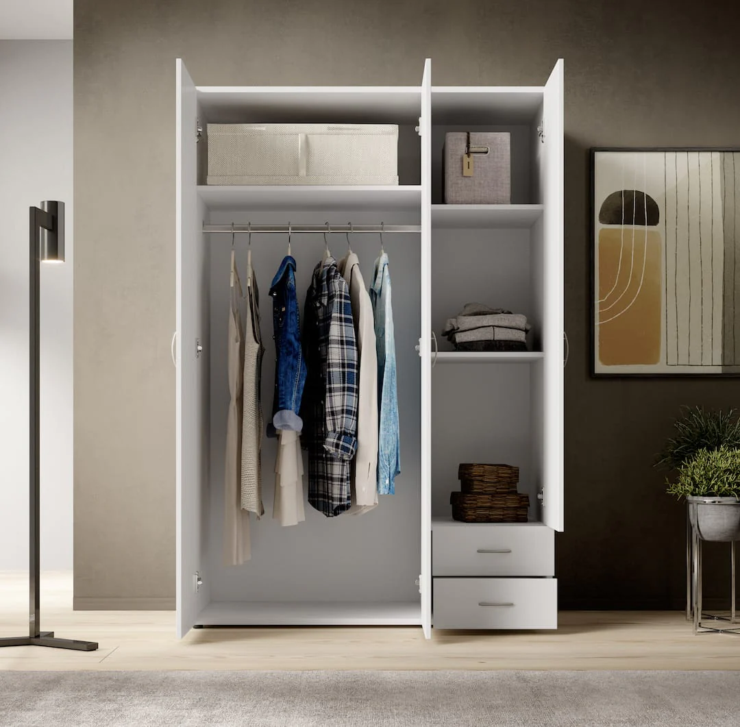 Base Hinged Door Wardrobe 120cm - Image 2