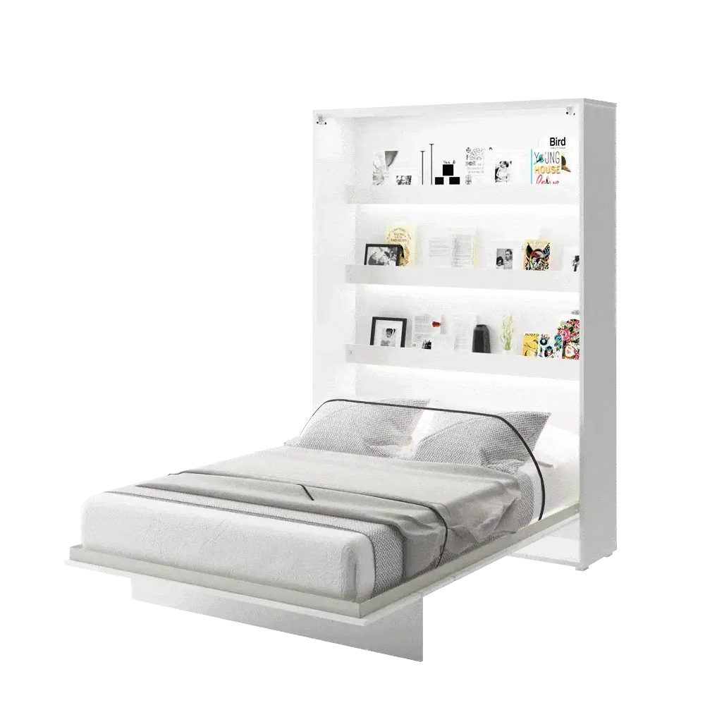 BC-14 Horizontal Wall Bed Concept 160cm With Storage Cabinet - Image 22