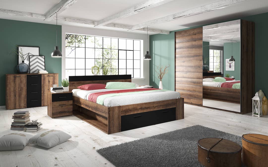 Beta Bedside Cabinet 46cm [Oak Monastery] - Image 4