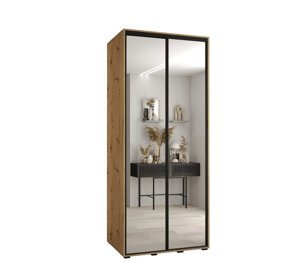 Cannes II Sliding Door Wardrobe 110cm - Image 2