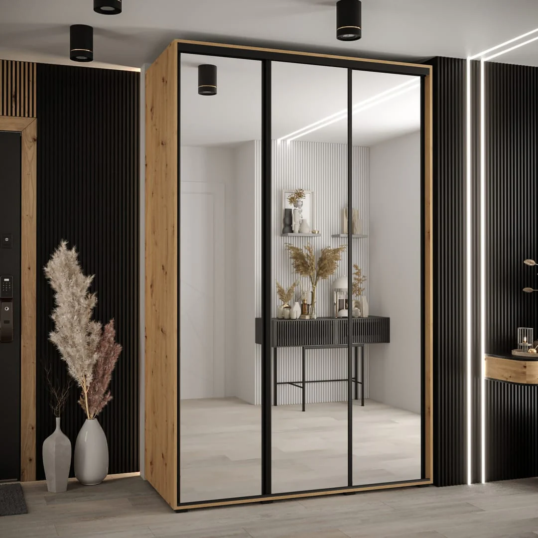Cannes II Sliding Door Wardrobe 150cm - Image 4