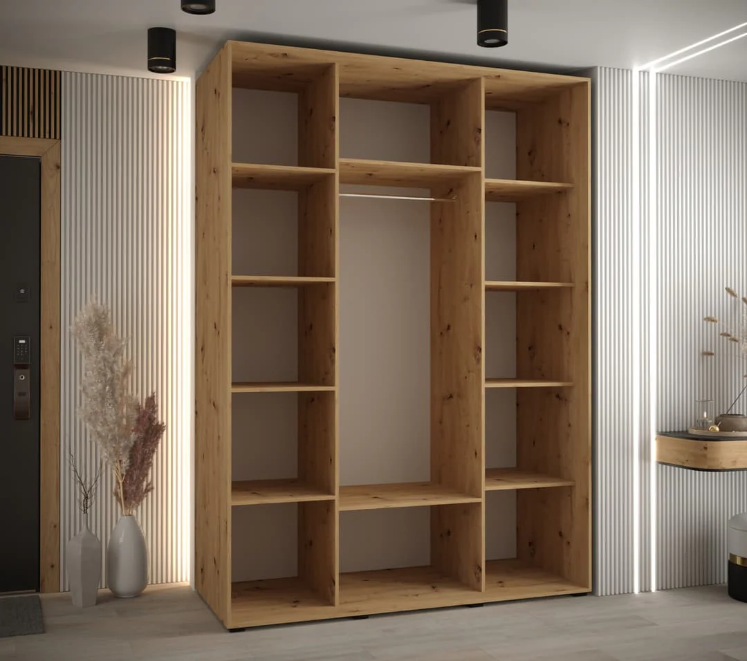 Cannes II Sliding Door Wardrobe 160cm - Image 6