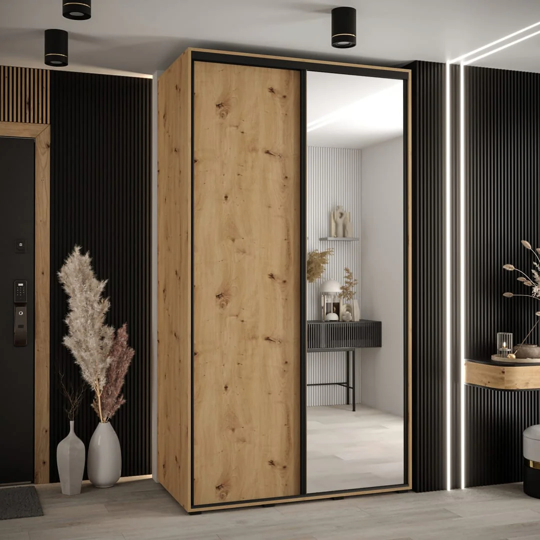 Cannes III Sliding Door Wardrobe 130cm - Image 4