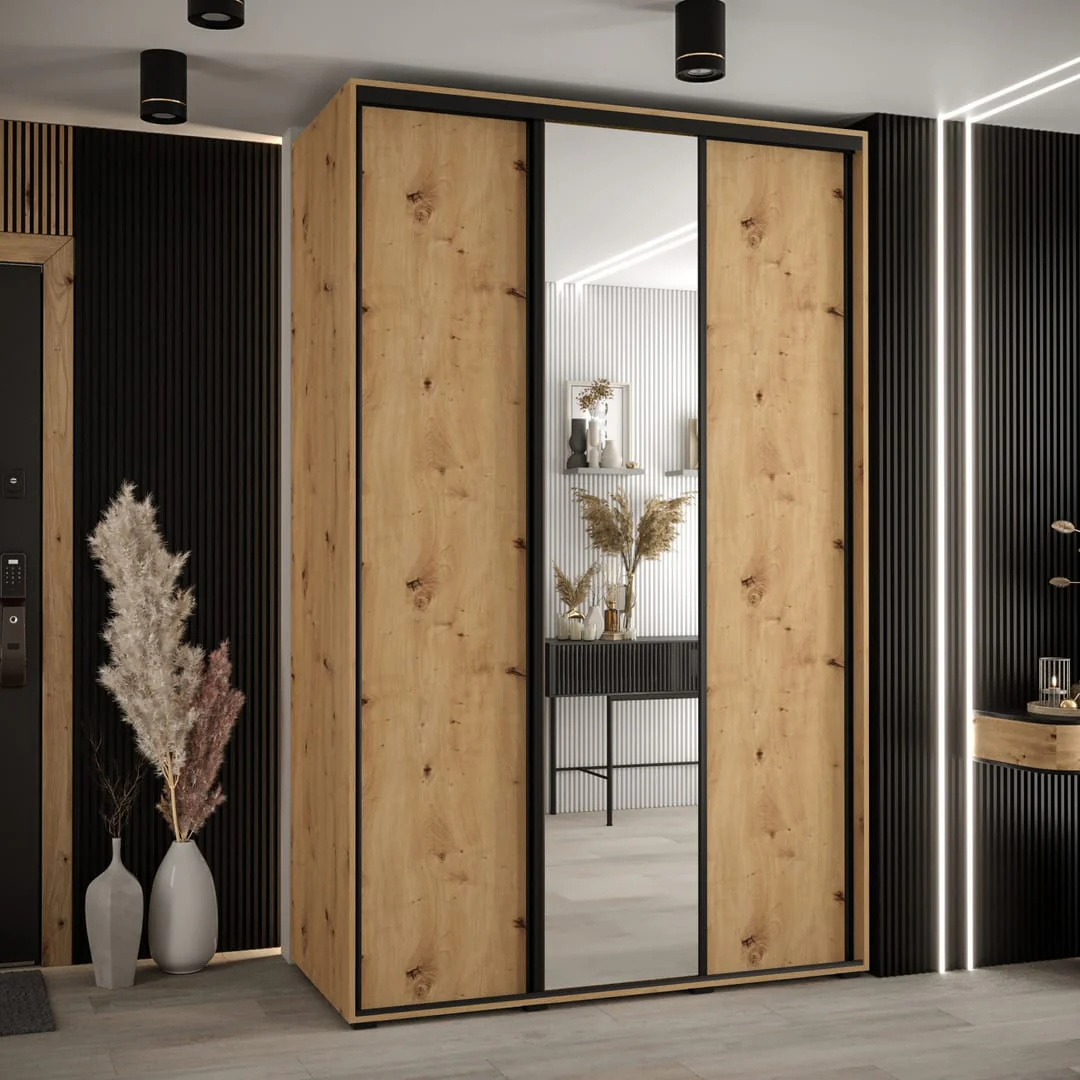 Cannes III Sliding Door Wardrobe 150cm - Image 4