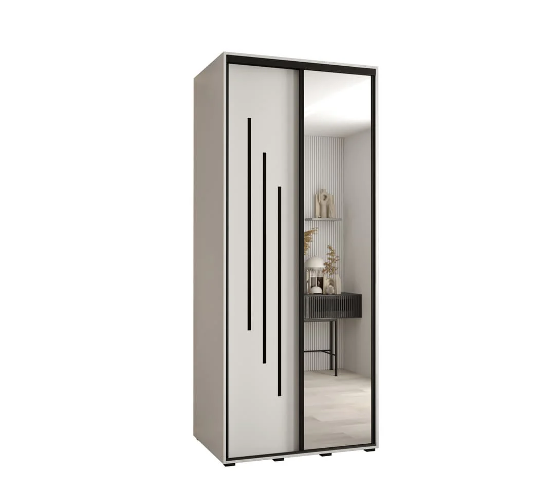 Cannes IX Sliding Door Wardrobe 120cm - Image 2