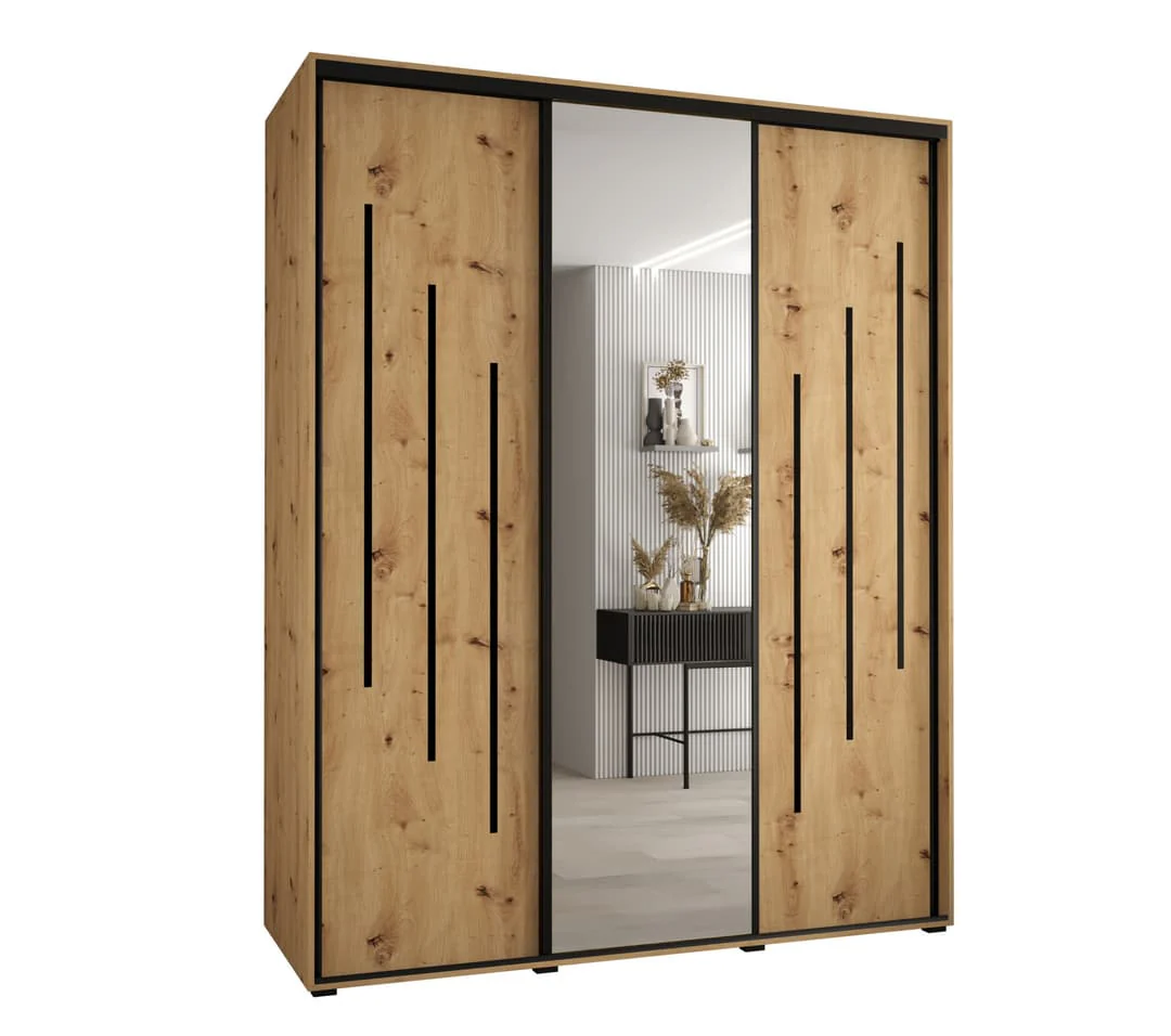 Cannes IX Sliding Door Wardrobe 200cm - Image 2