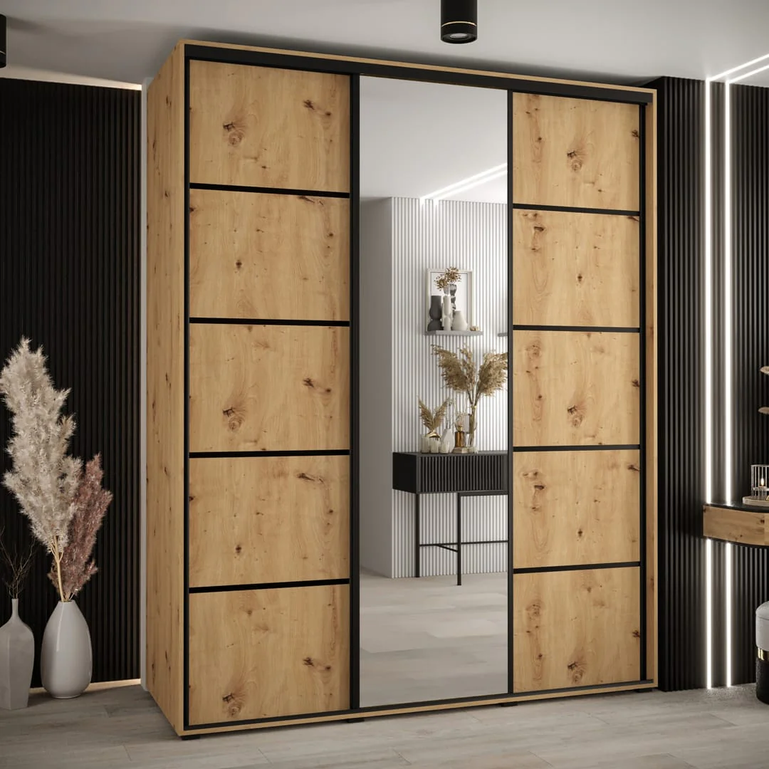 Cannes V Sliding Door Wardrobe 190cm - Image 4
