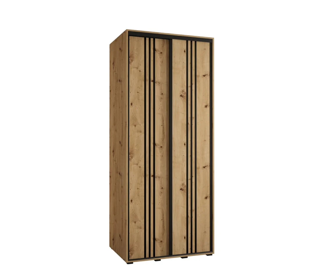 Cannes VI Sliding Door Wardrobe 100cm - Image 5