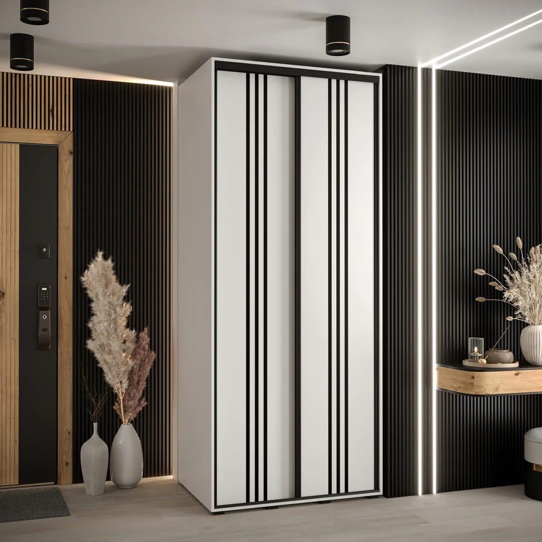 Cannes VI Sliding Door Wardrobe 100cm - Image 8