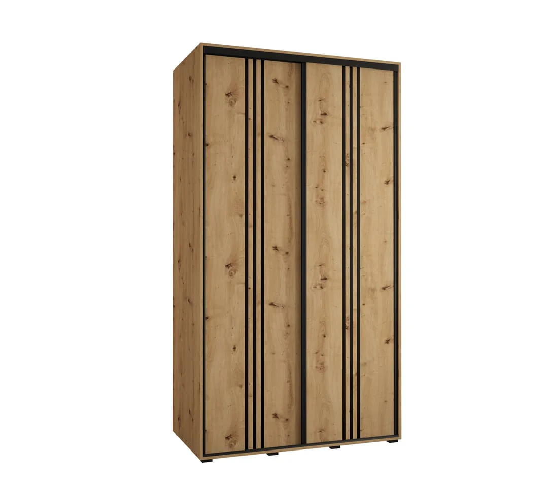Cannes VI Sliding Door Wardrobe 130cm - Image 5