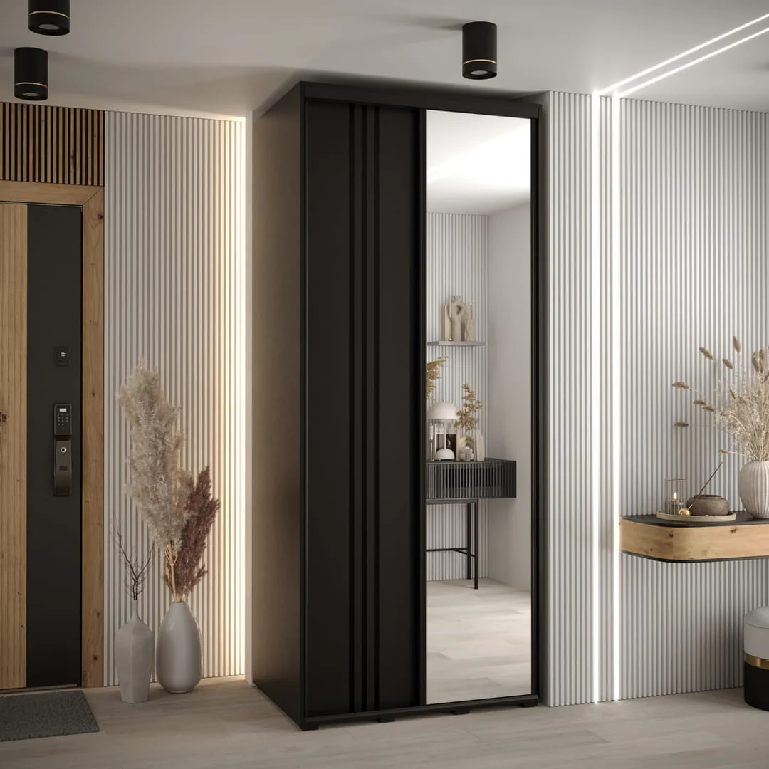 Cannes VII Sliding Door Wardrobe 110cm - Image 7