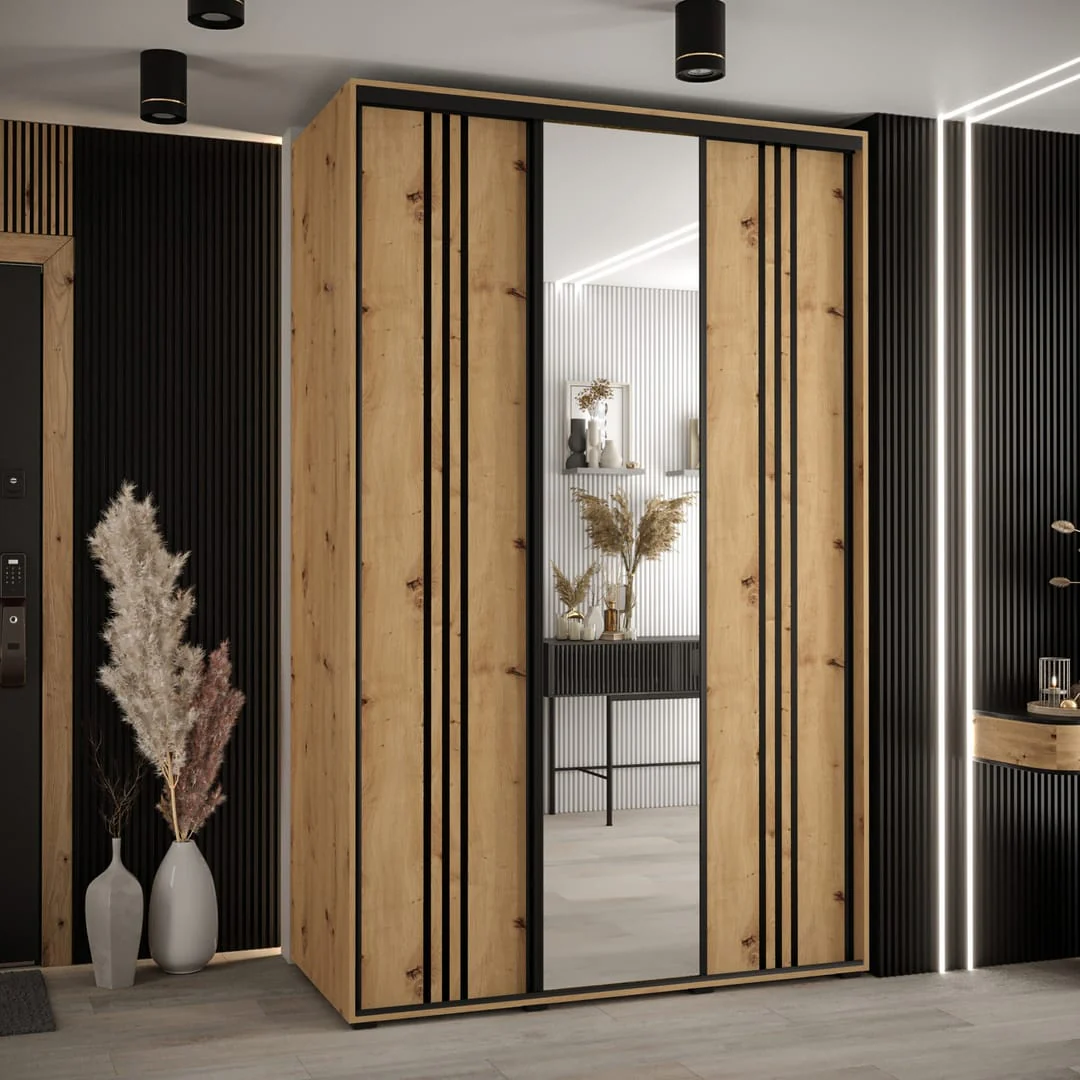 Cannes VII Sliding Door Wardrobe 160cm - Image 4