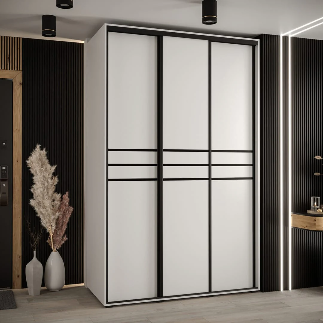 Cannes X Sliding Door Wardrobe 160cm - Image 8
