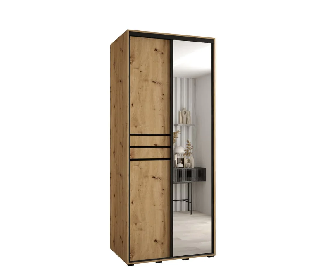 Cannes XI Sliding Door Wardrobe 100cm - Image 5