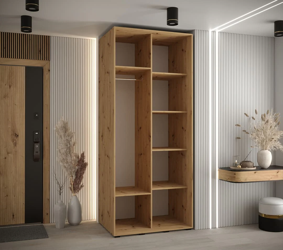 Cannes XI Sliding Door Wardrobe 100cm - Image 6