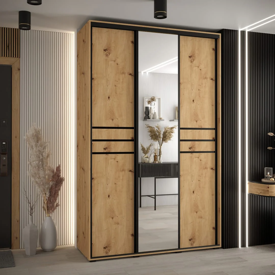 Cannes XI Sliding Door Wardrobe 150cm - Image 4