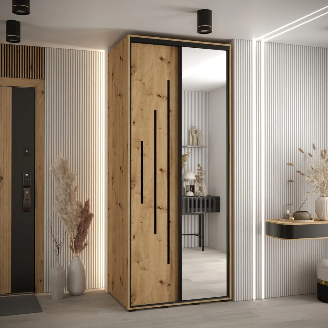 Cannes XIII Sliding Door Wardrobe 120cm - Image 4