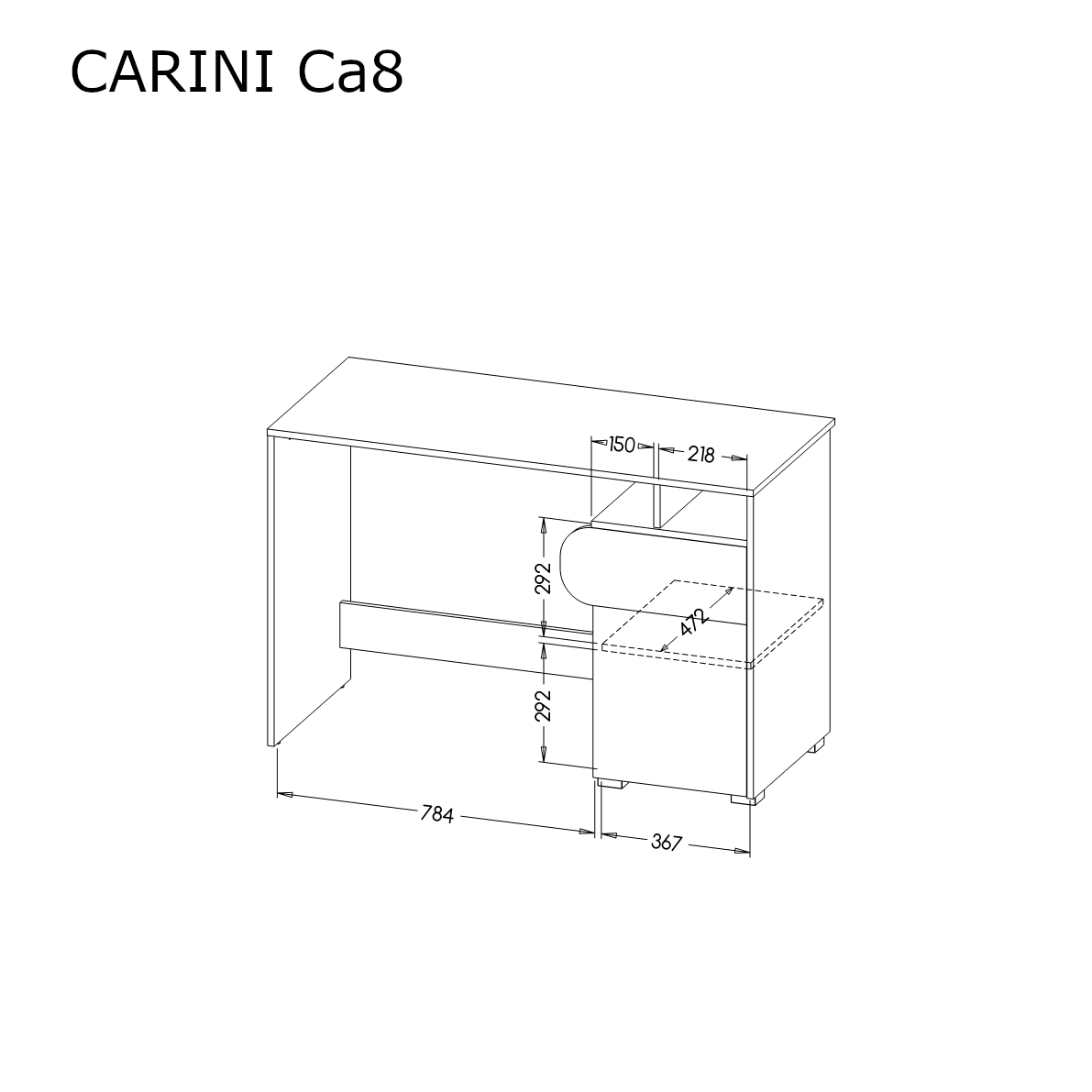 Carini CA8 Computer Desk 120cm - Image 5