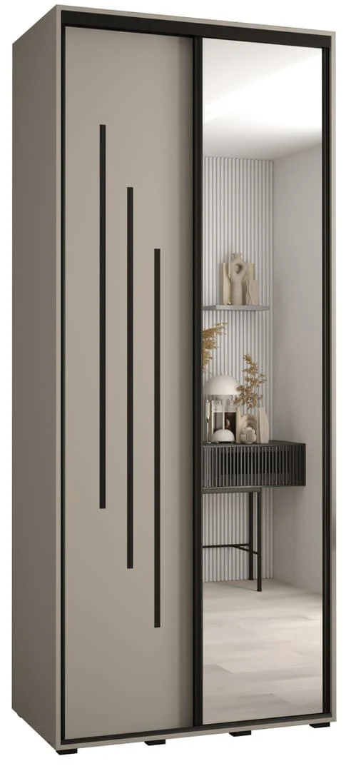 Dakota IX Sliding Door Wardrobe 100cm - Image 2