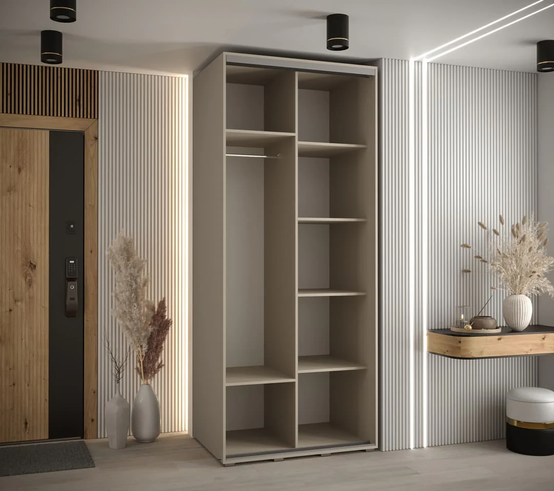 Dakota IX Sliding Door Wardrobe 110cm - Image 3