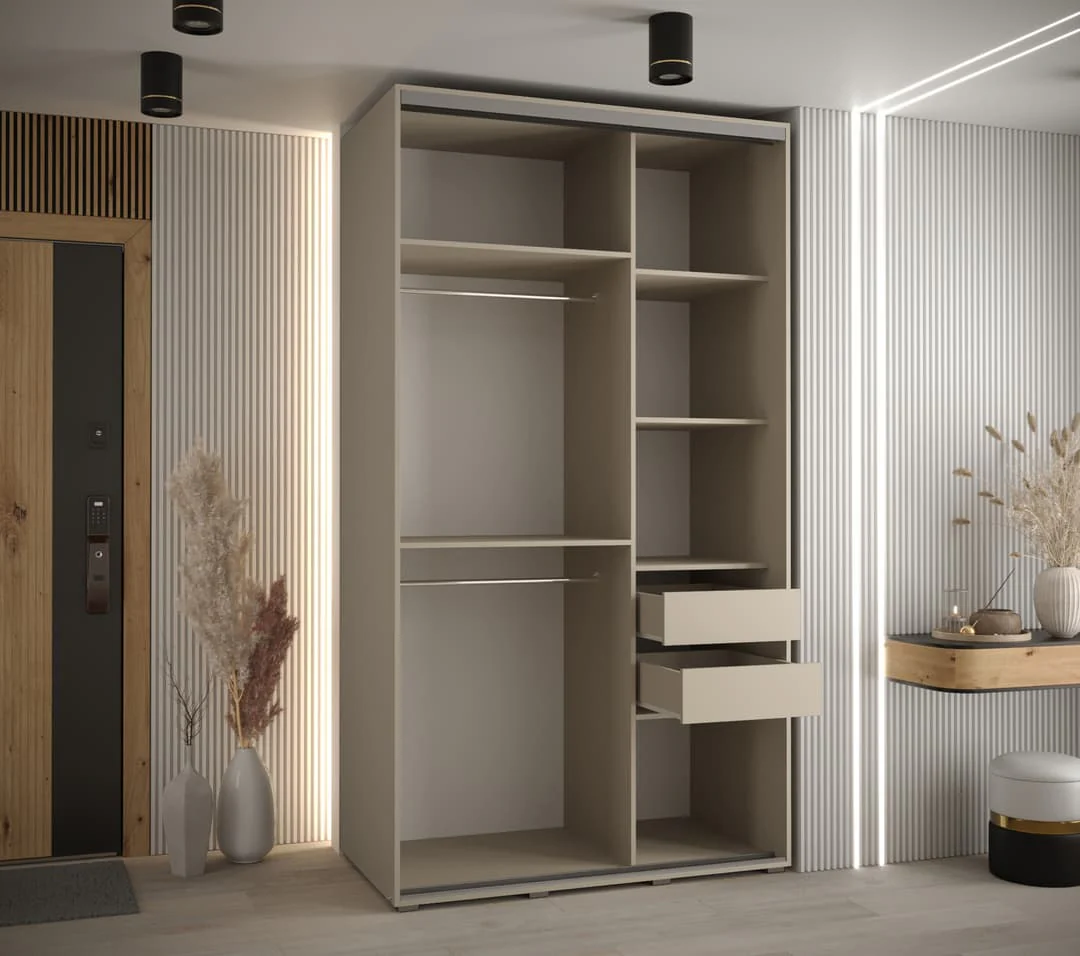 Dakota IX Sliding Door Wardrobe 130cm - Image 6