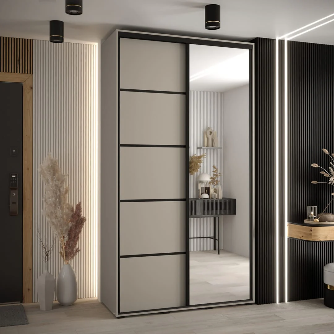 Dakota V Sliding Door Wardrobe 130cm