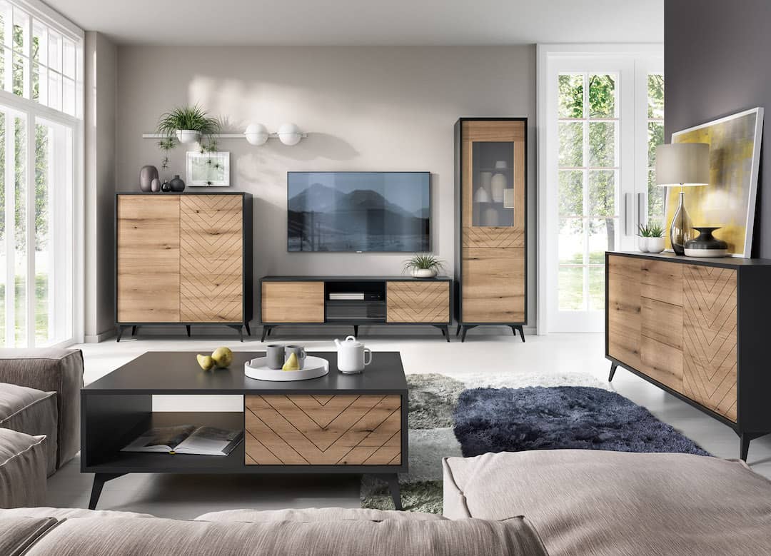 Diamond Large Sideboard Cabinet 154cm [Drawers] - Image 3