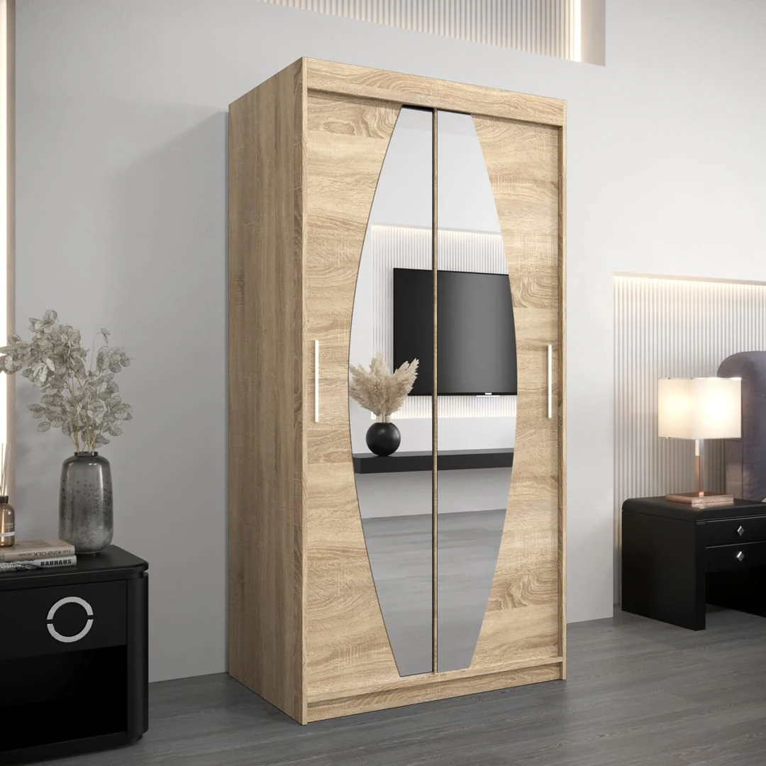 Elypse Sliding Door Wardrobe 100cm - Image 16
