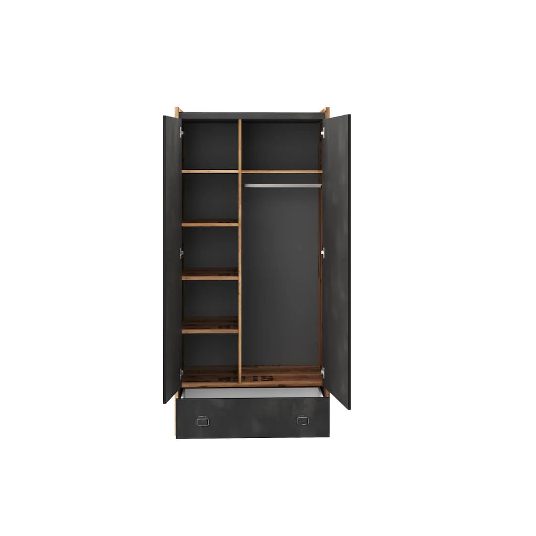 Fargo 02 Hinged Wardrobe 90cm - Image 2