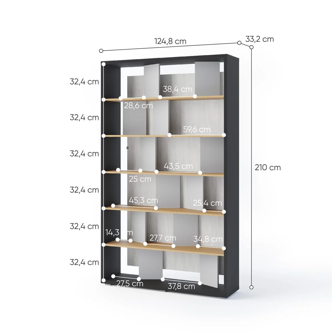 Fitt FP-01 Bookcase 125cm - Image 4