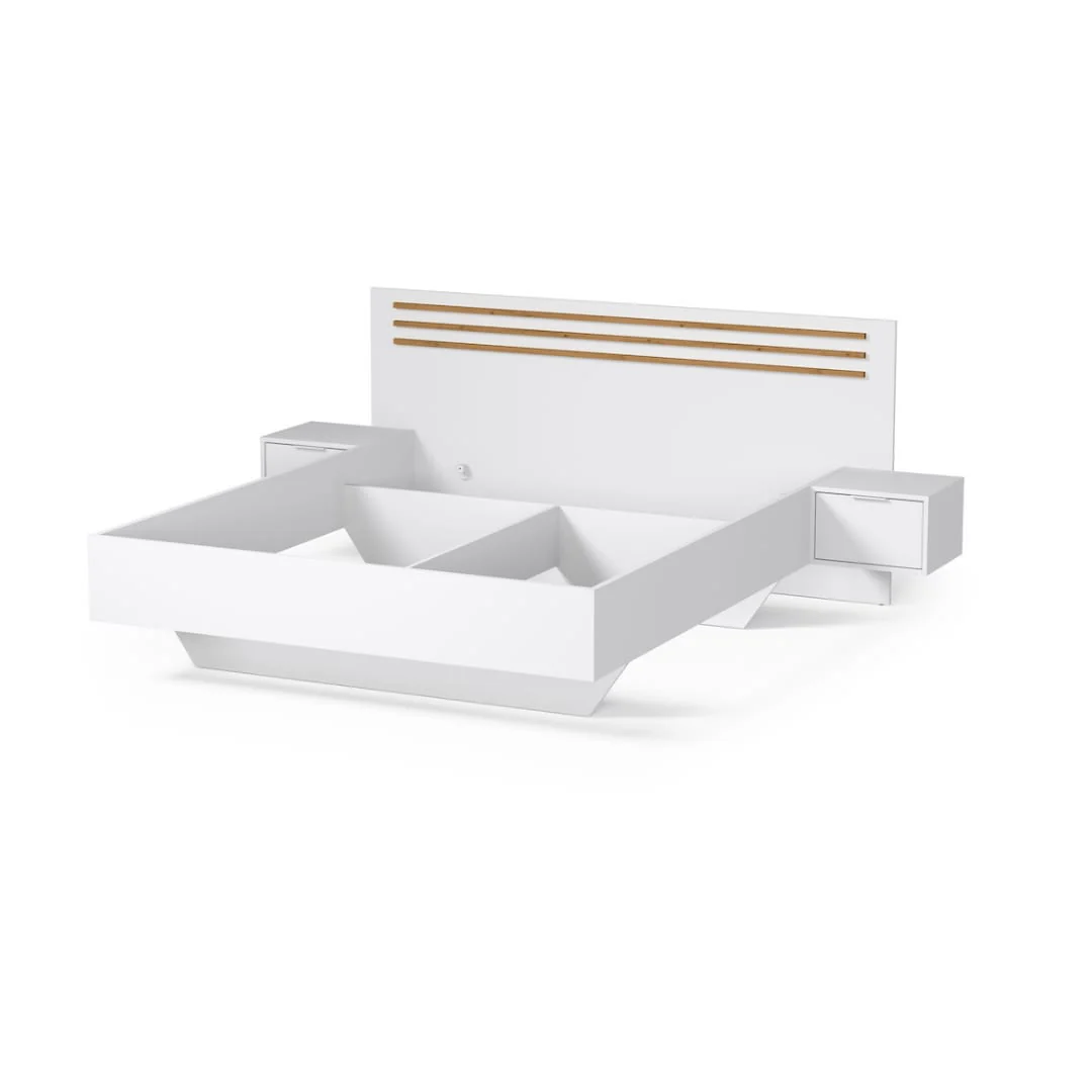 Florencja Bed Frame With Bedside Cabinets [EU Super King] - Image 2