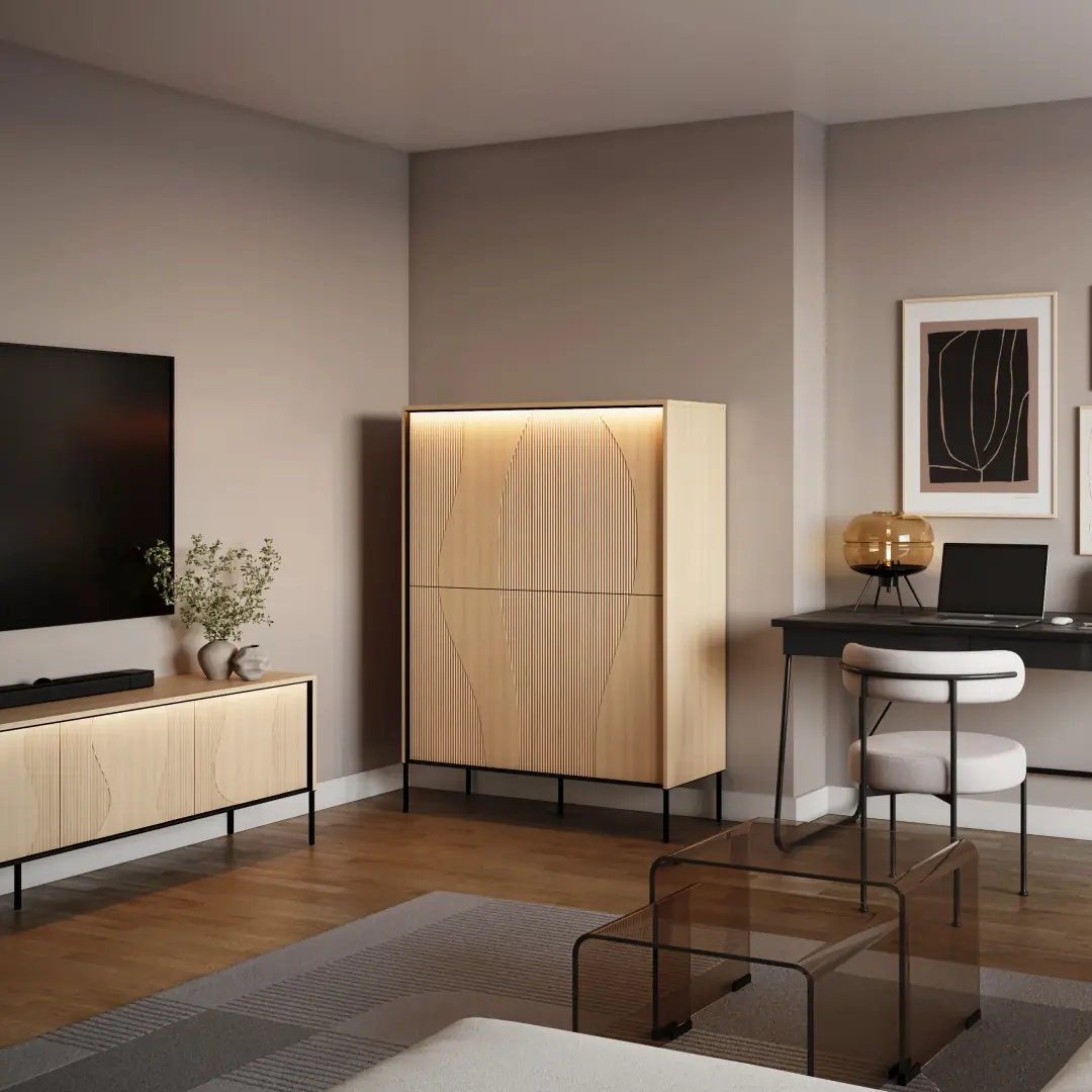 Flow FW-02 Highboard Cabinet 112cm - Image 9