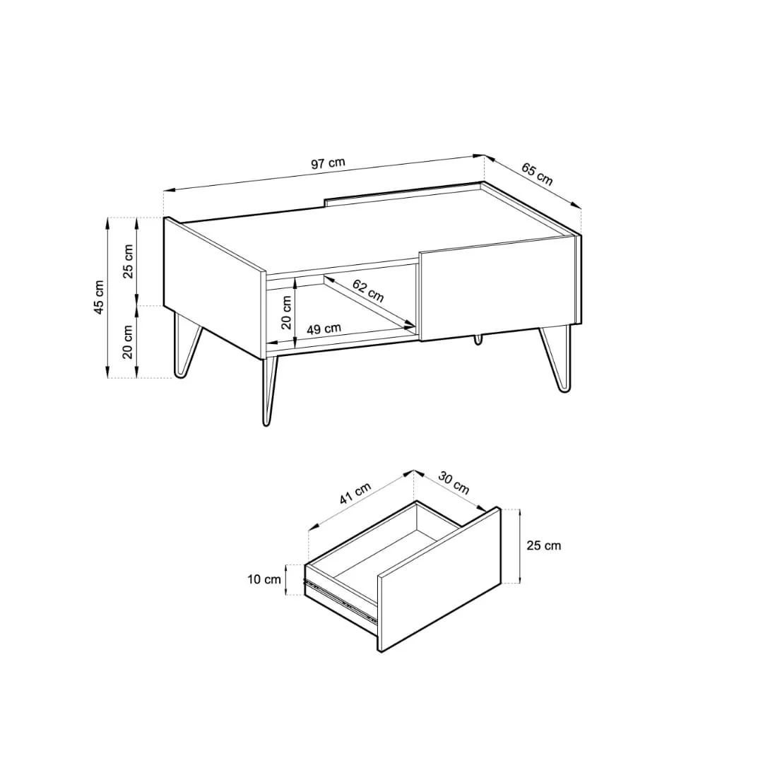 Harmony Coffee Table 97cm - Image 6