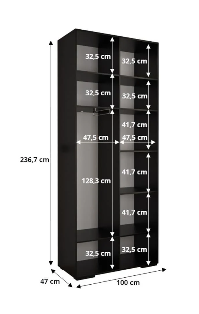 Inova I Hinged Door Wardrobe 250cm - Image 23