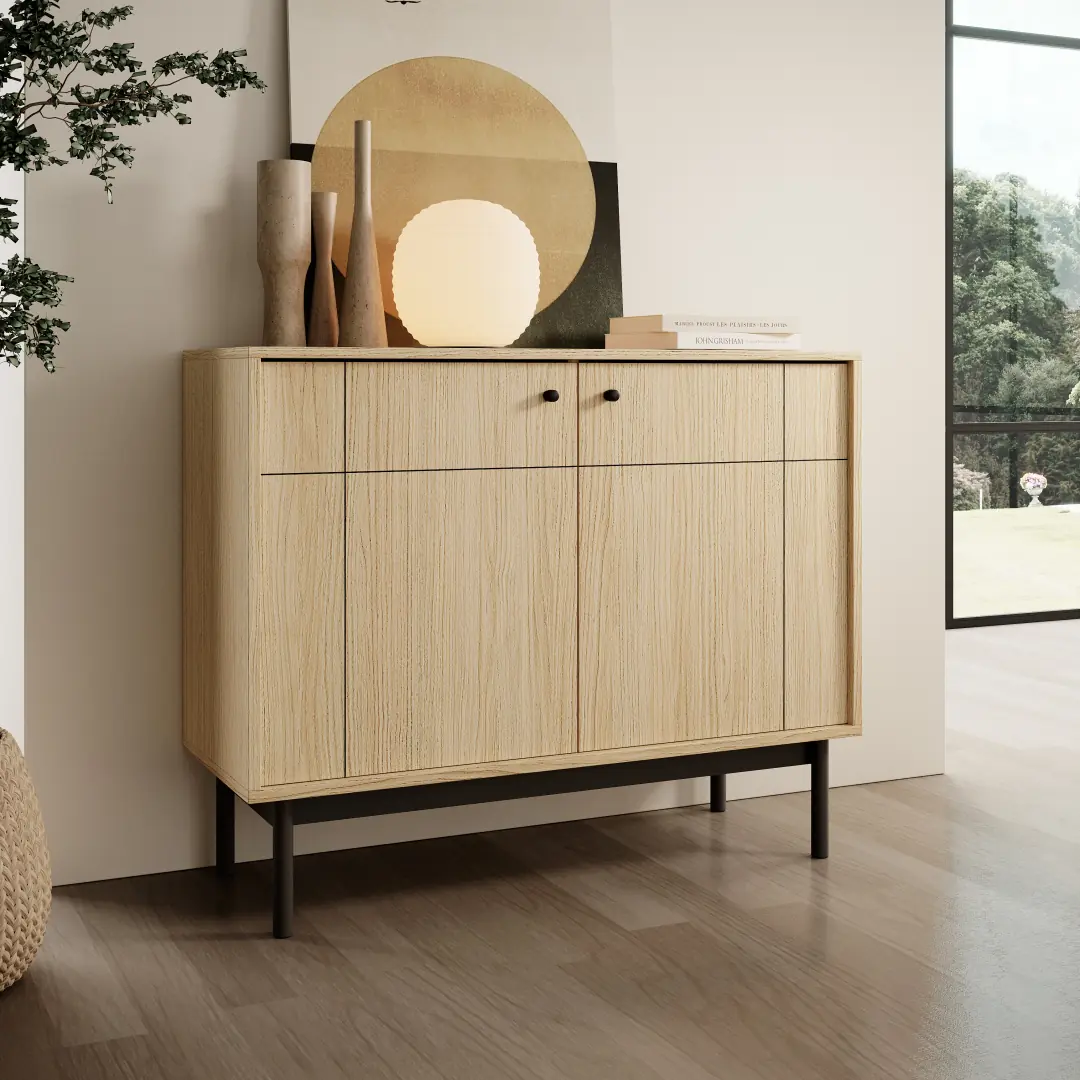 Japandi Sideboard Cabinet 104cm - Image 5