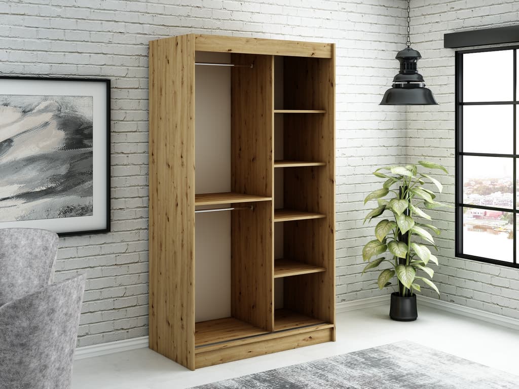 Leto V2 Sliding Door Wardrobe 120cm - Image 3
