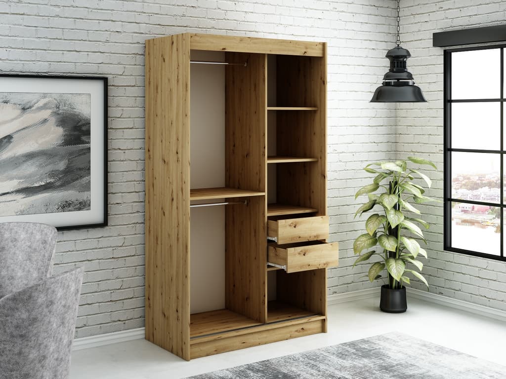 Leto V2 Sliding Door Wardrobe 120cm - Image 5