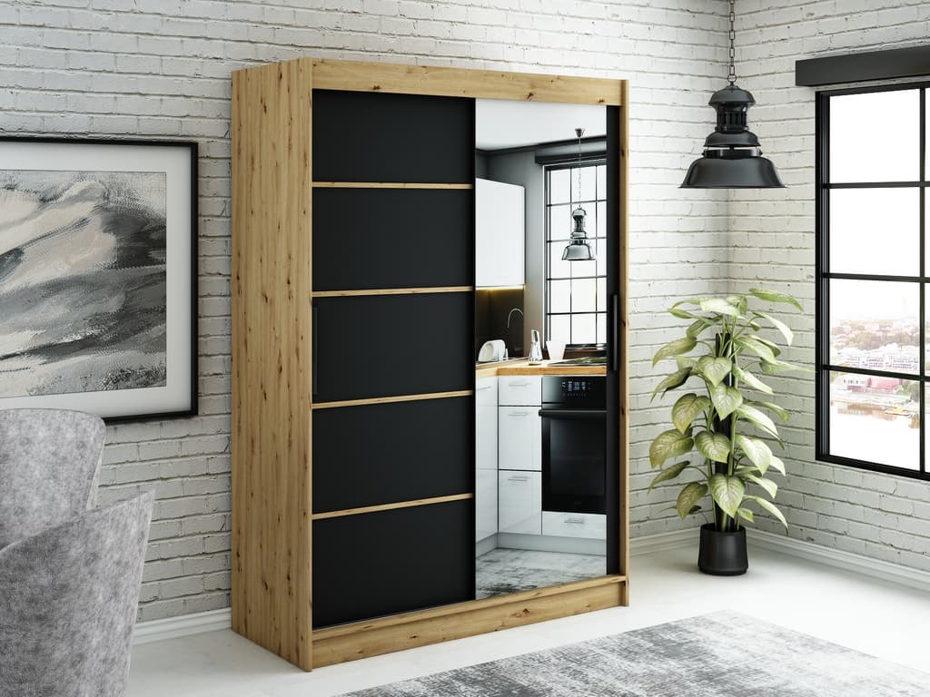 Leto V2 Sliding Door Wardrobe 150cm - Image 2