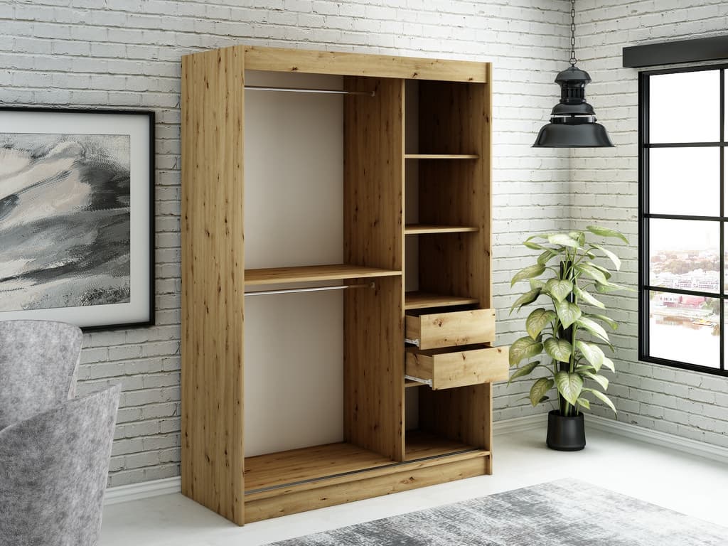 Leto V2 Sliding Door Wardrobe 150cm - Image 5