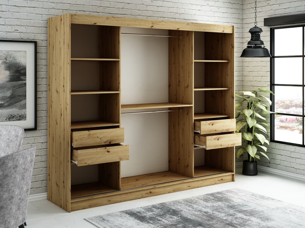 Leto V2 Sliding Door Wardrobe 250cm - Image 5