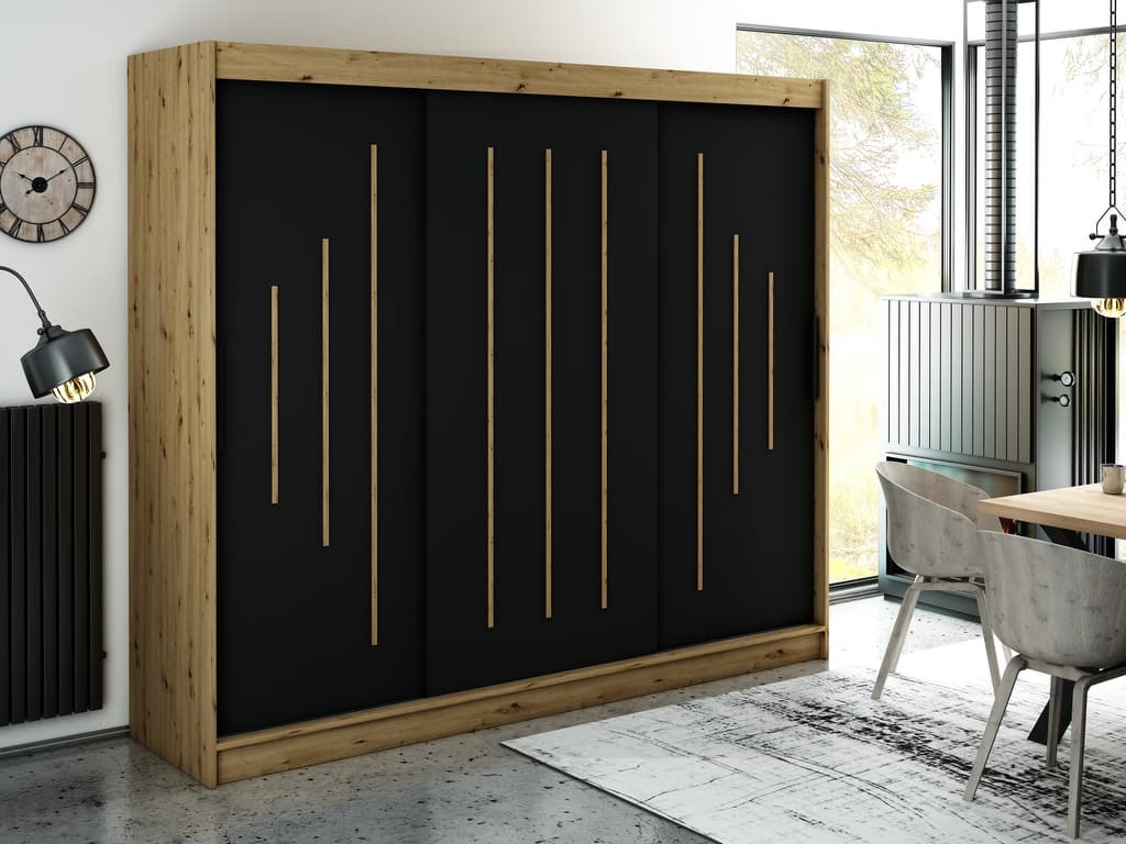 Leto Y Sliding Door Wardrobe 250cm - Image 2