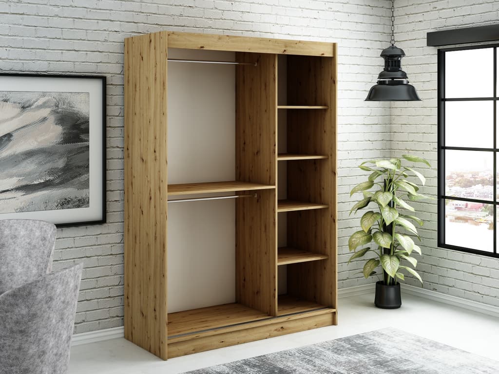 Leto Y2 Sliding Door Wardrobe 150cm - Image 3