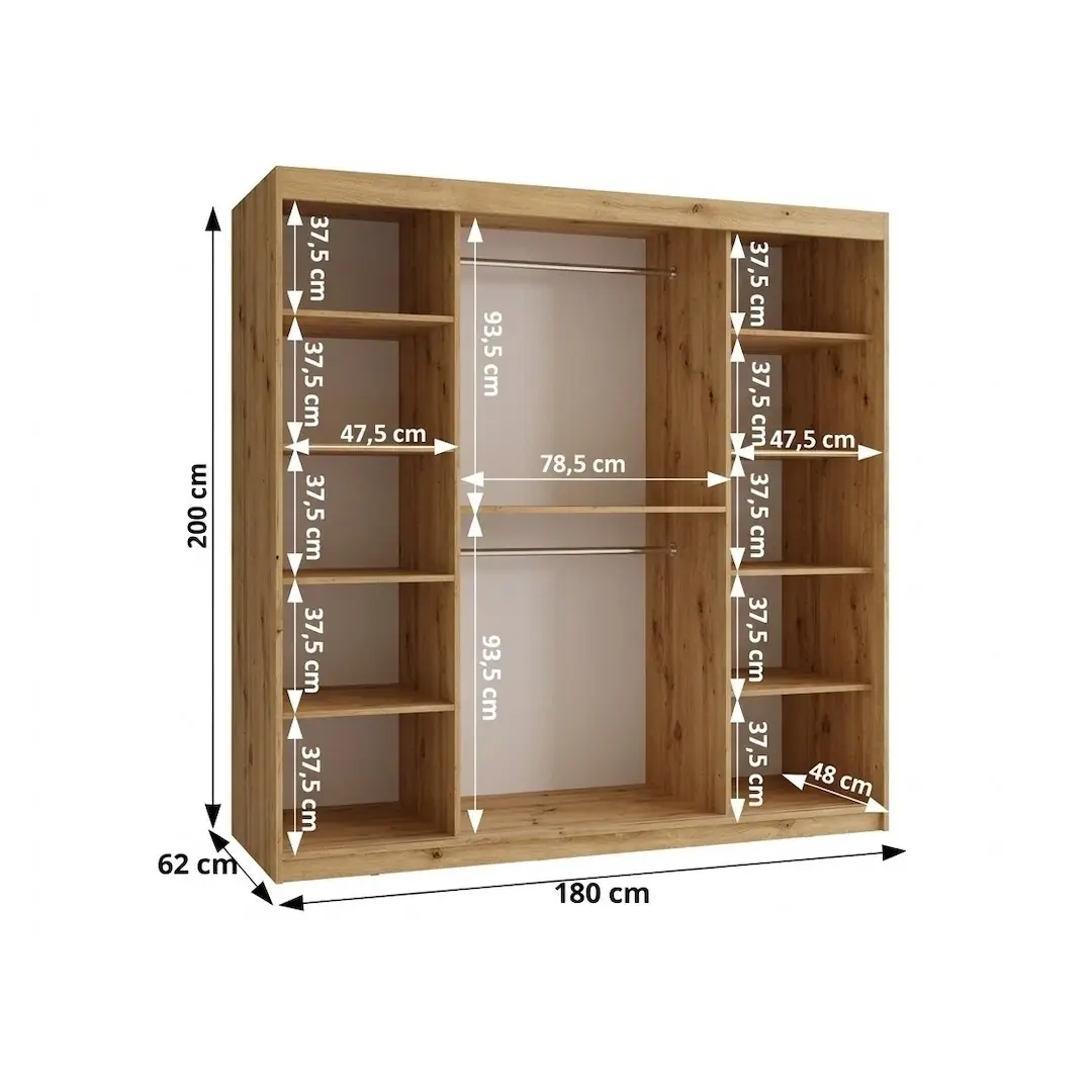 Lucy Sliding Door Wardrobe 180cm - Image 10
