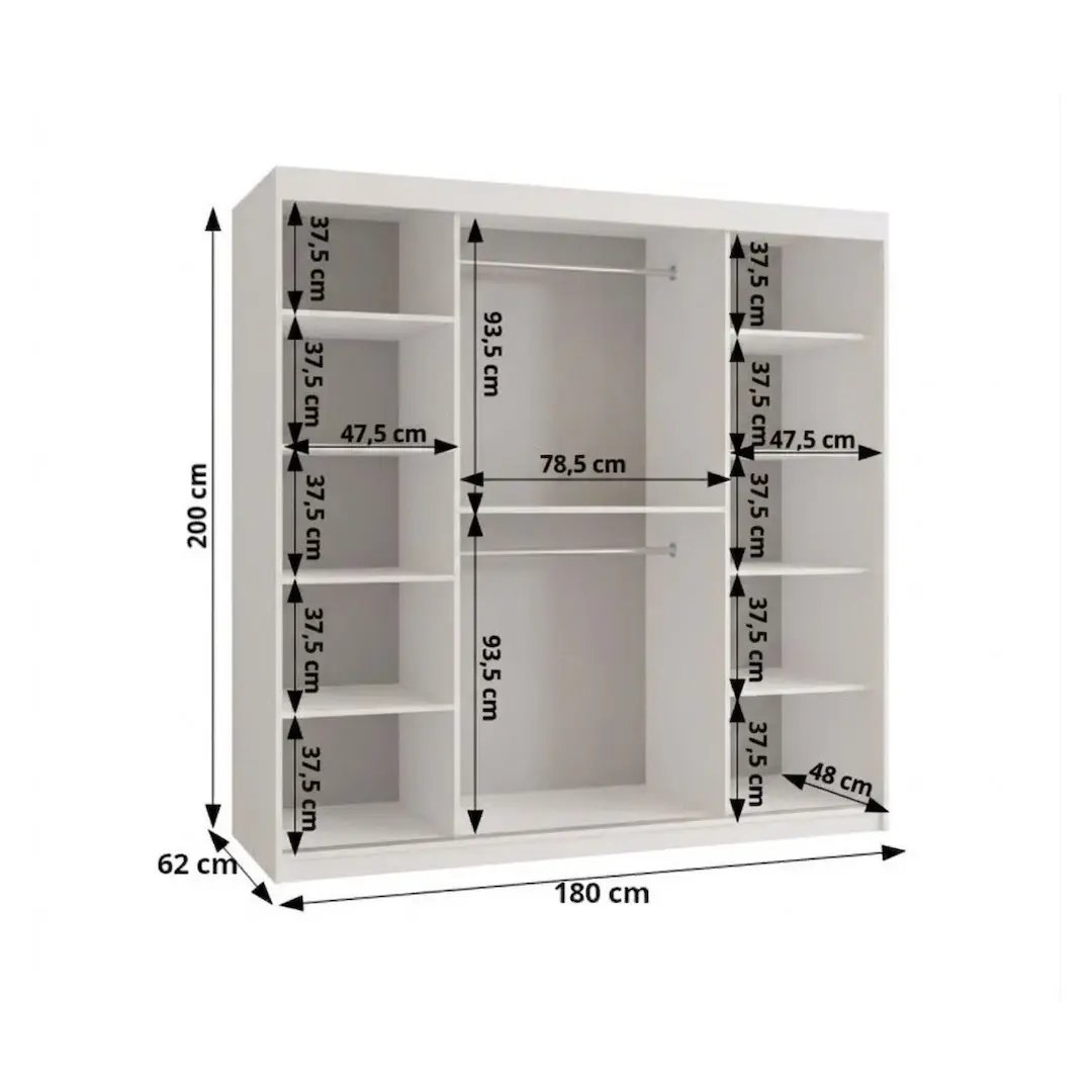 Lucy Sliding Door Wardrobe 180cm - Image 20