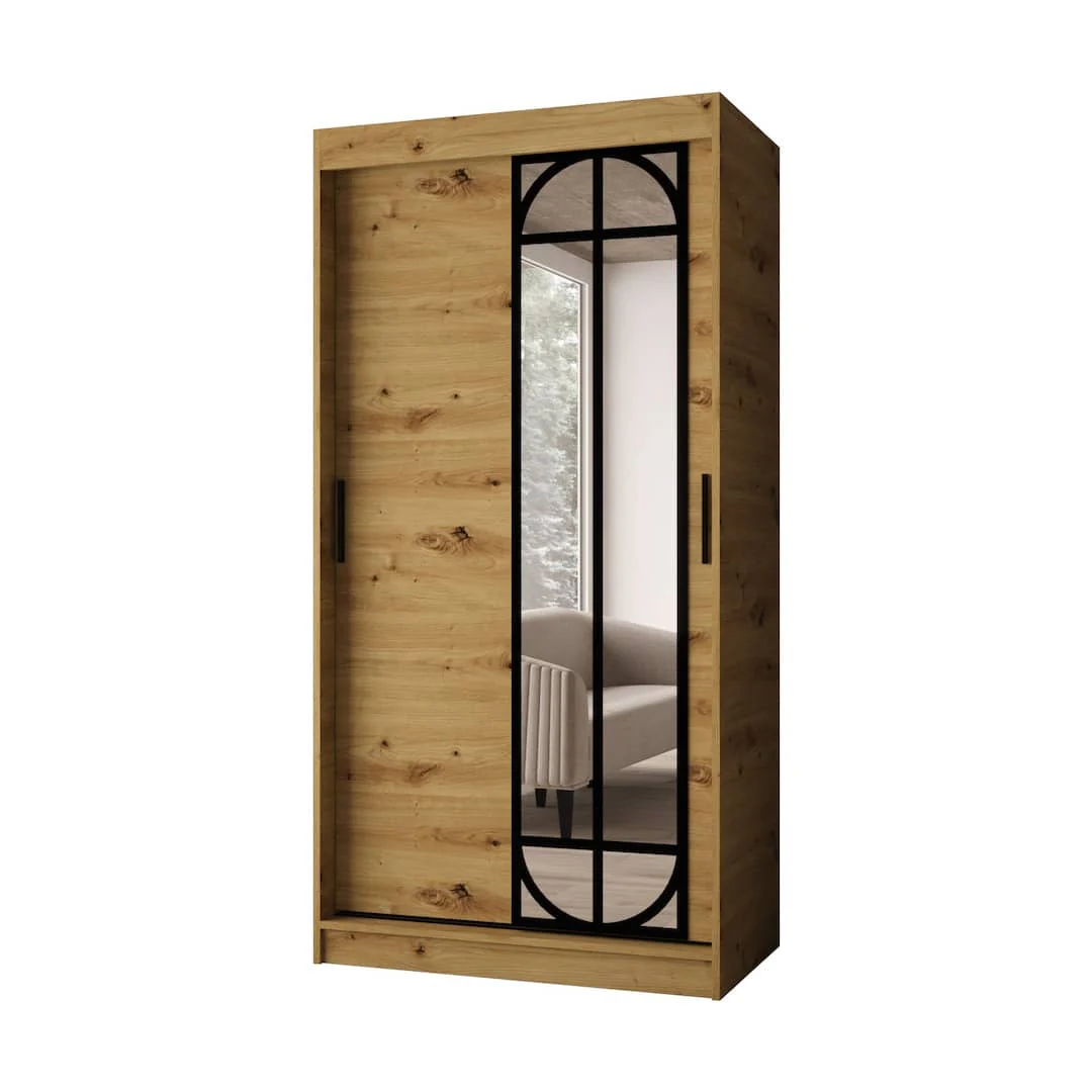 Lugo Sliding Door Wardrobe 100cm - Image 9