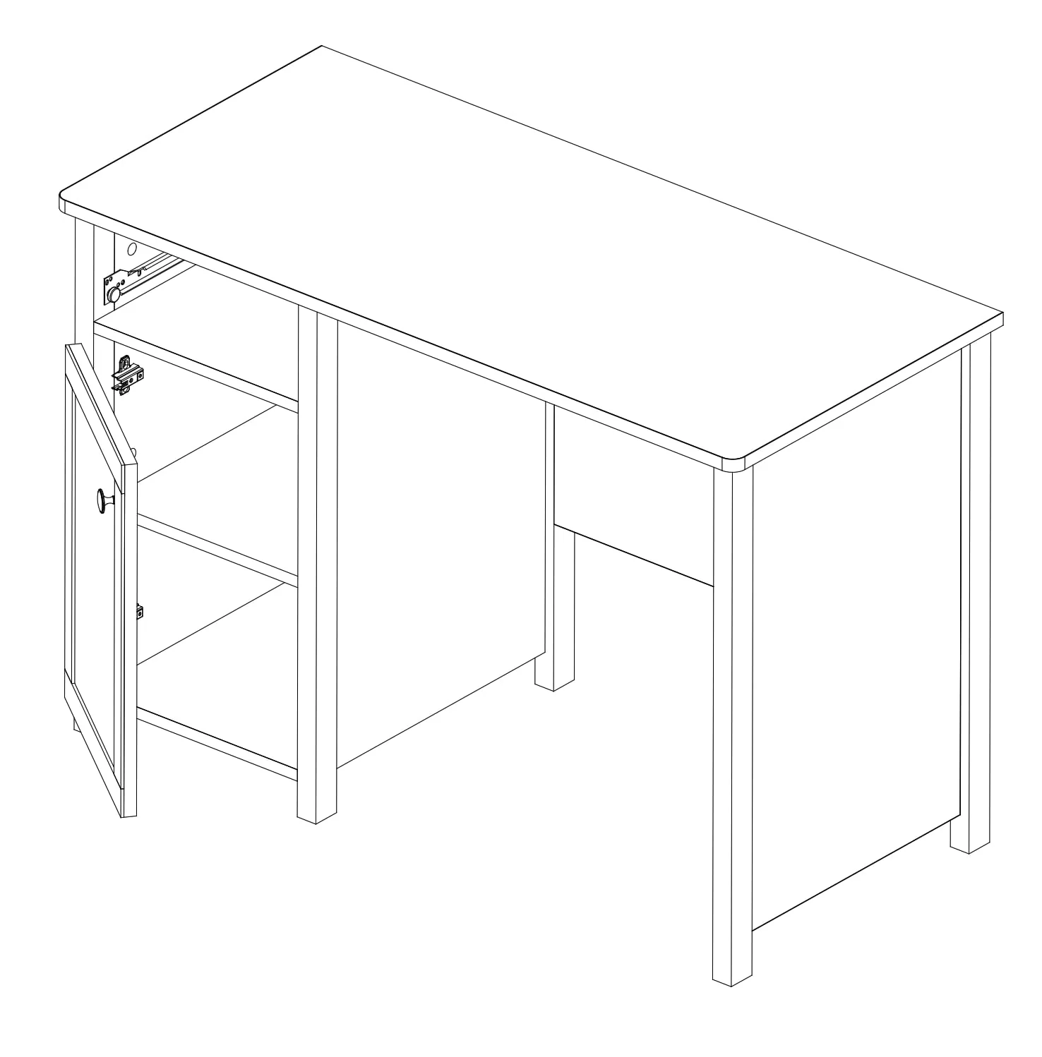 Luna LN-03 Computer Desk 110cm - Image 3