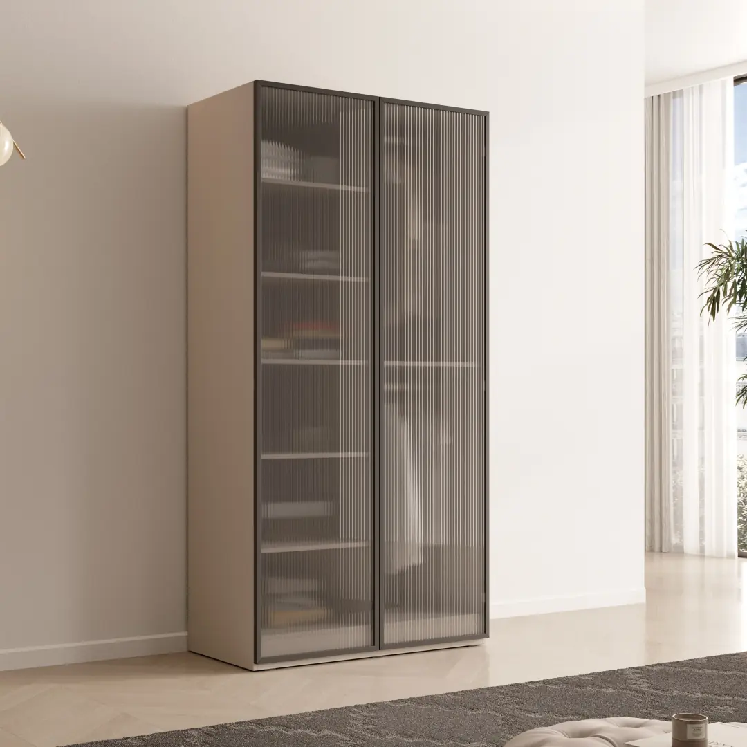 Lund Hinged Door Wardrobe 101cm [Flutes]