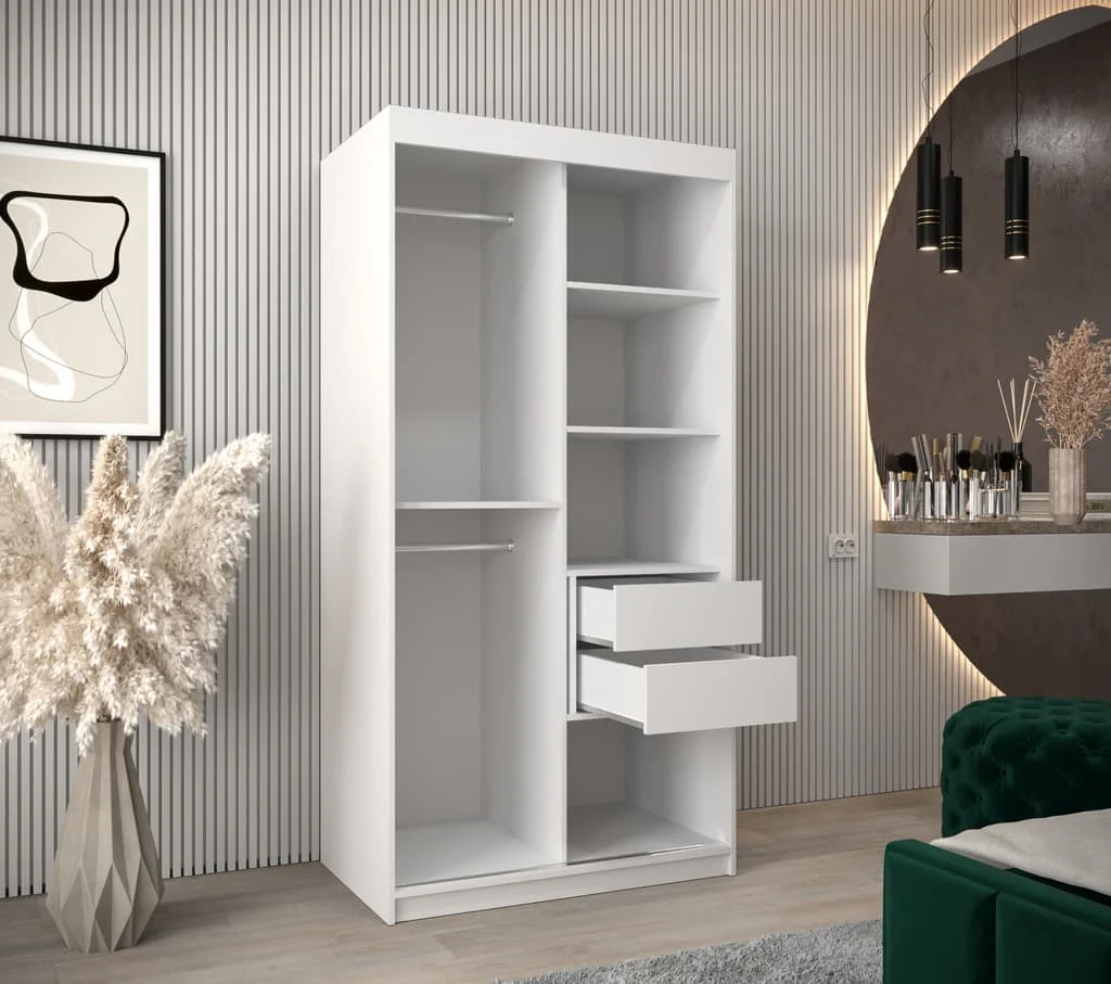 Madrid Sliding Door Wardrobe 100cm - Image 9